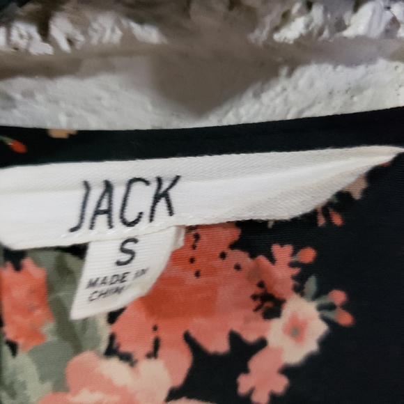 Jack by BB Dakota Black Floral Fringe Kimono - Picture 4 of 4